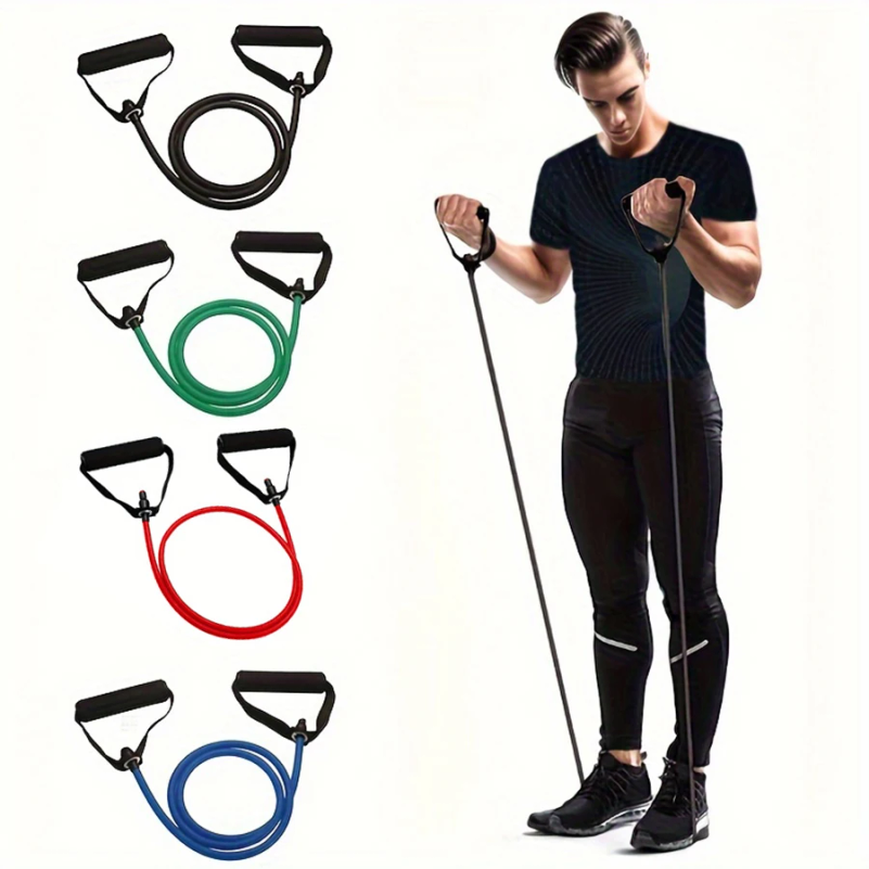 Pilates Yoga Home Workout - 1pc 4-Level Resistance Bands with Handles