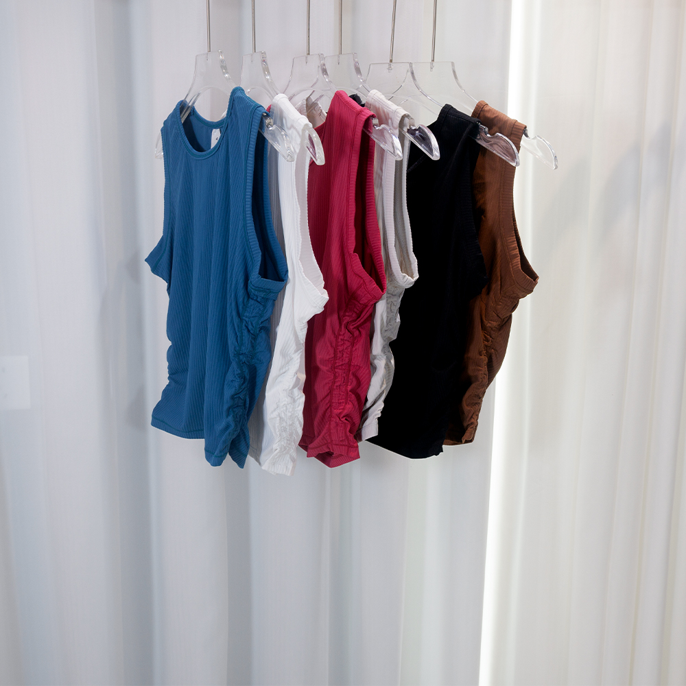 Pilates Yoga Wear - Summer Yoga Wear Ribbed Tank Top