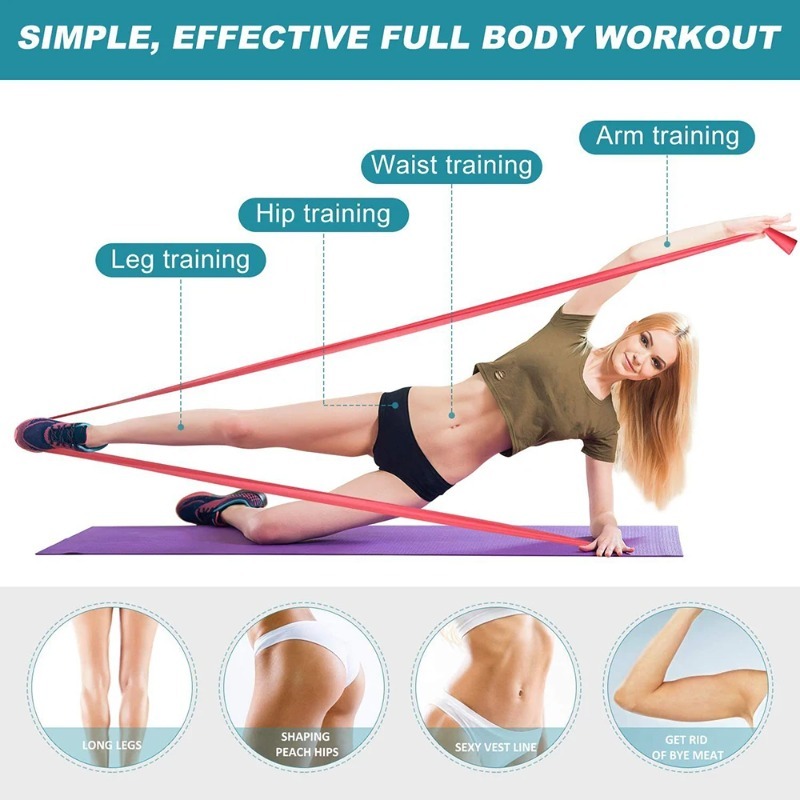 Natural Latex Resistance Bands - đánh giá và giá Pilates Yoga Home Workout
