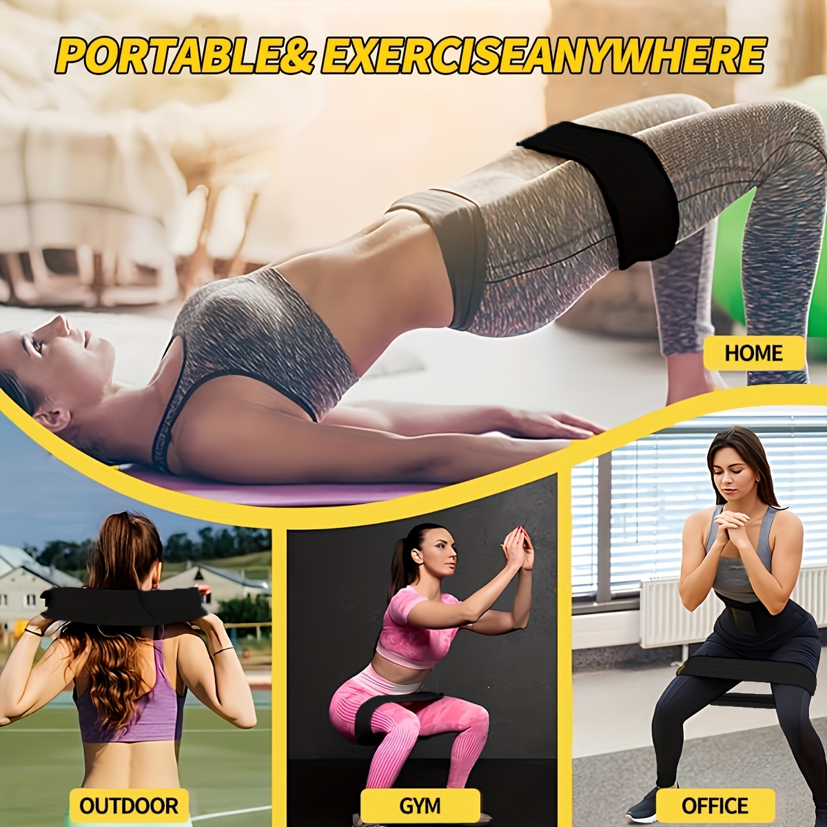 3PCS Resistance Bands Set, Ela - đánh giá và giá Pilates Yoga Home Workout