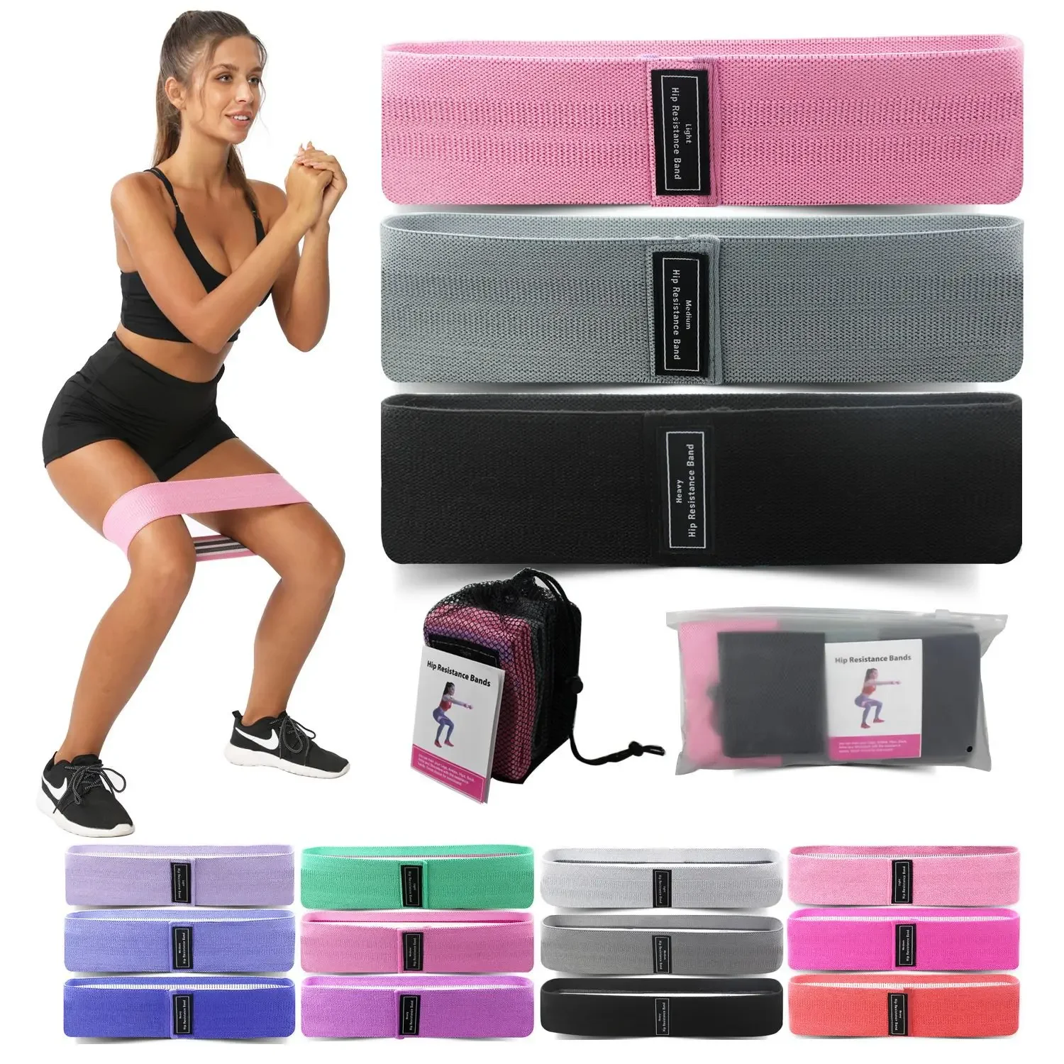 1/2/3PCS Elastic Bands Fitness - đánh giá và giá Pilates Yoga Home Workout