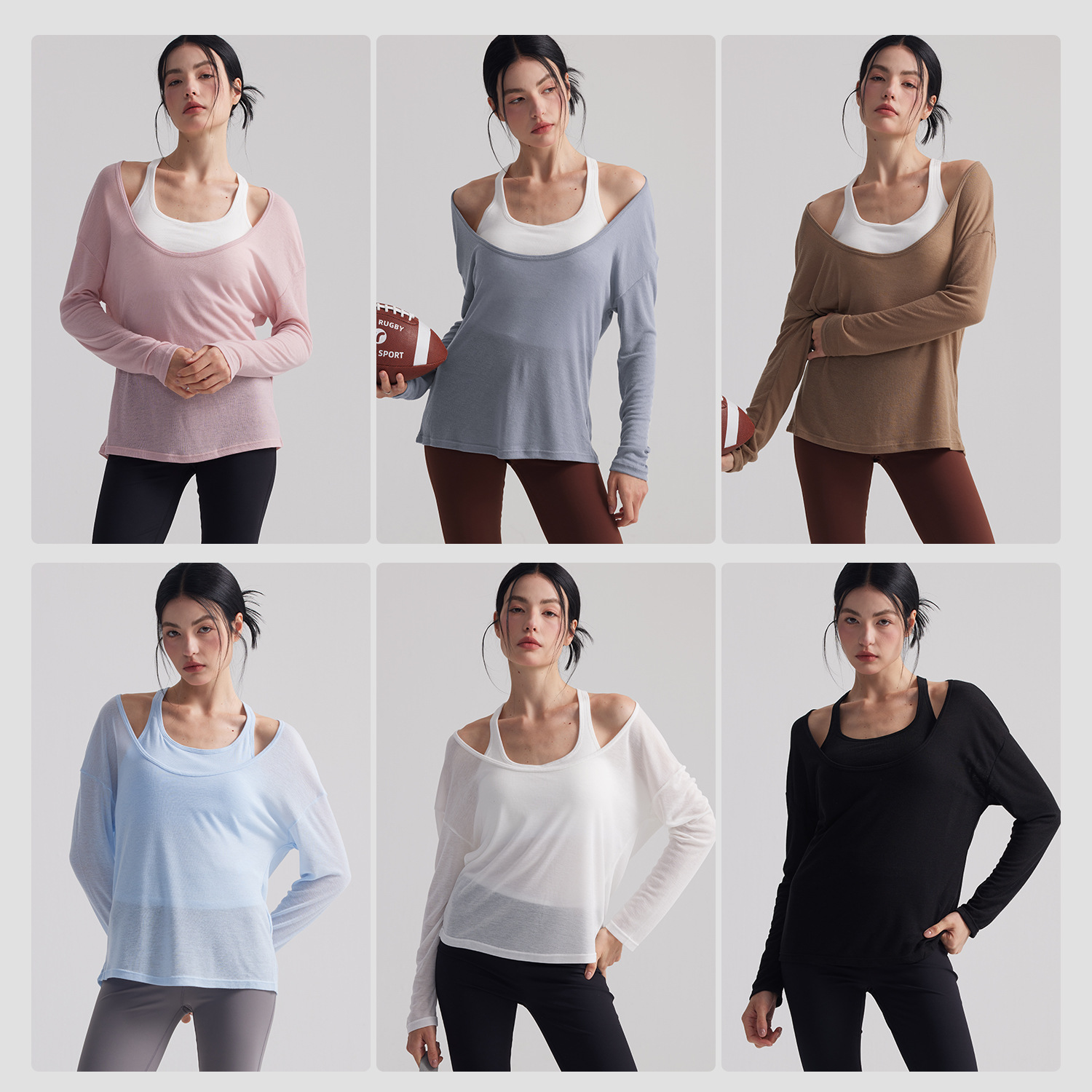 Women Loose Semi Sheer Long Sl - đánh giá và giá Pilates Yoga Outfit