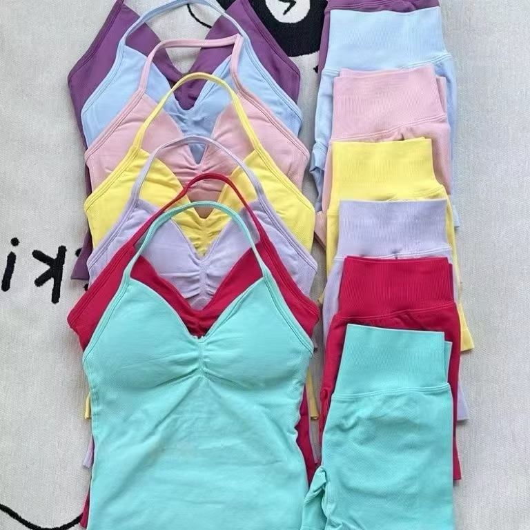 1-2 Pieces Gym Set Women Backl - đánh giá và giá Pilates Yoga Outfit