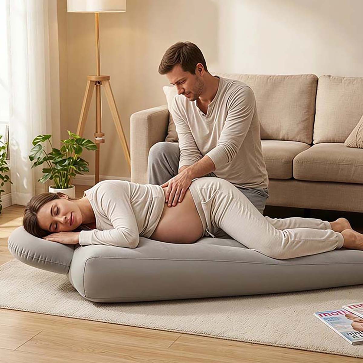 Inflatable Pregnancy Pillow Yo - đánh giá và giá Mat Pilates Yoga