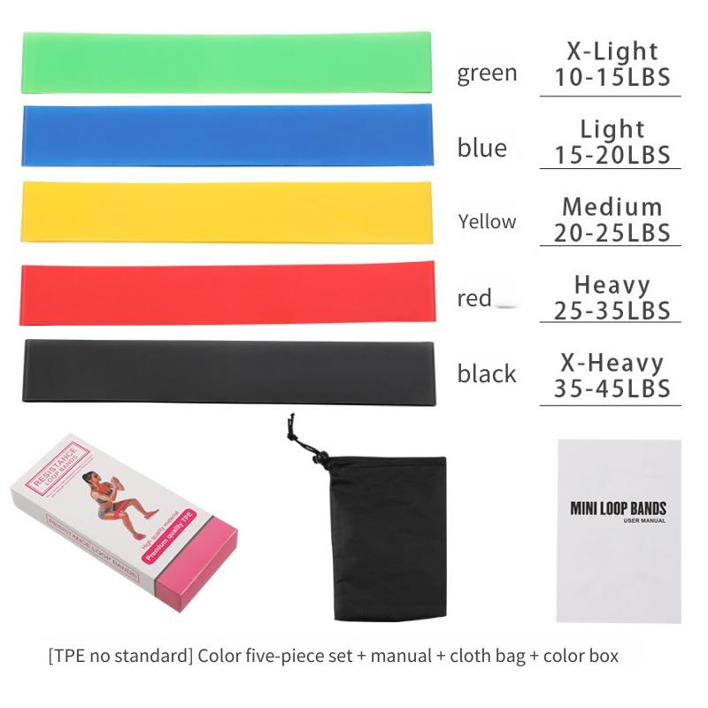 5 Level Yoga Resistance Bands  - đánh giá và giá Pilates Yoga Home Workout